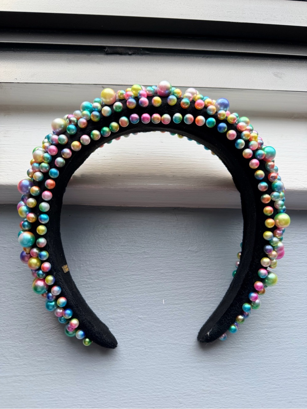Bari Lynn Kids Iridescent Pearl Headband - Multicolor Accent